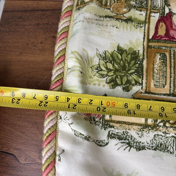 Waverly "Pacific Pavilon" Oriental Toile Designer Pillow Without Instert 21x21.5 - Picture 8 of 10